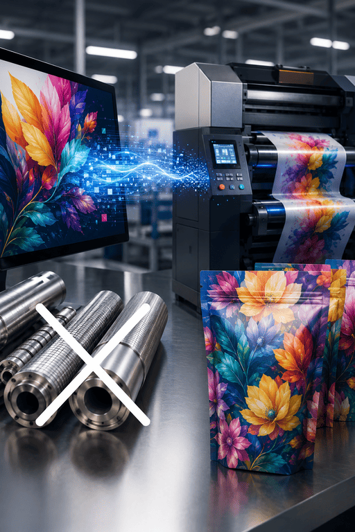 Digital printing press — modern cylinder-free printing technology